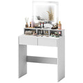 Zee Makeup Vanity Desk with LED Lights-White