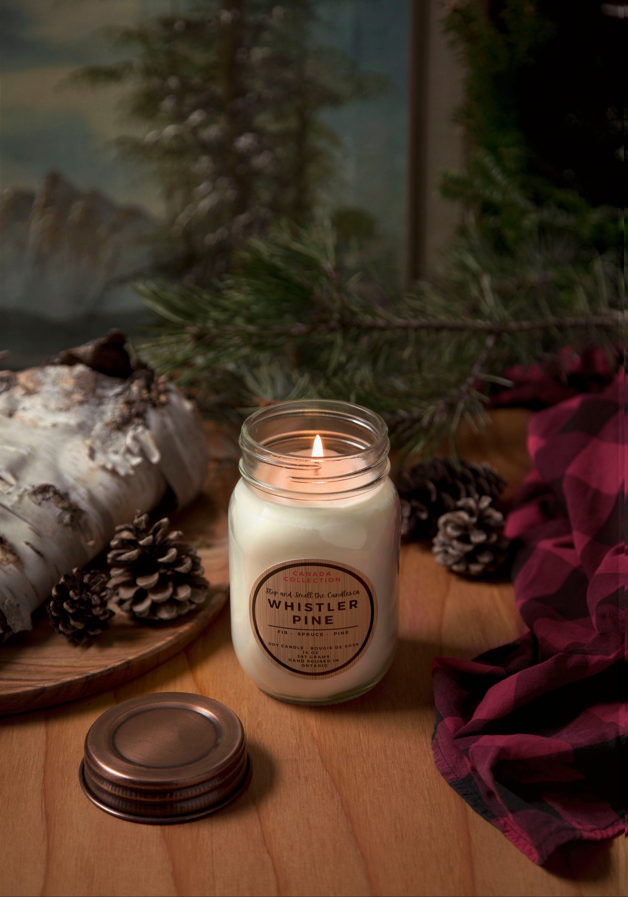 Whistler Pine Soy Candle - 14oz - Shopthatapp.ca