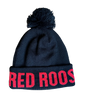 Red Rooster Golf winter toque hat with a warm knit design, suitable for cold weather and outdoor winter activities.