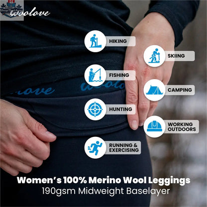 Women's Merino Wool Leggings — Midweight - Shopthatapp.ca