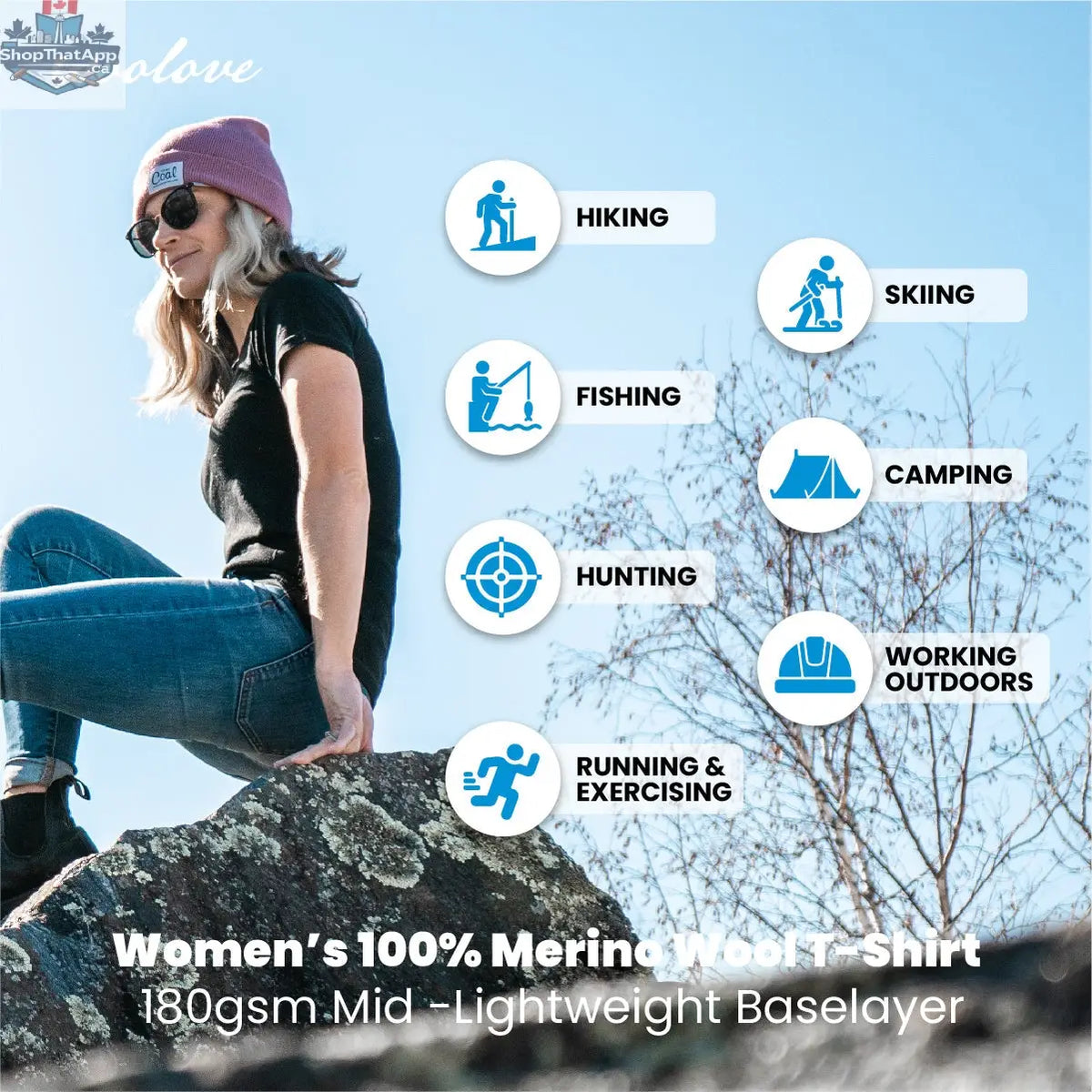 Women's Merino Wool T-Shirt — Lightweight - Shopthatapp.ca