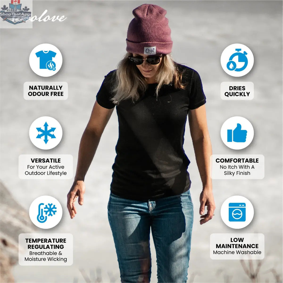 Women's Merino Wool T-Shirt — Lightweight - Shopthatapp.ca