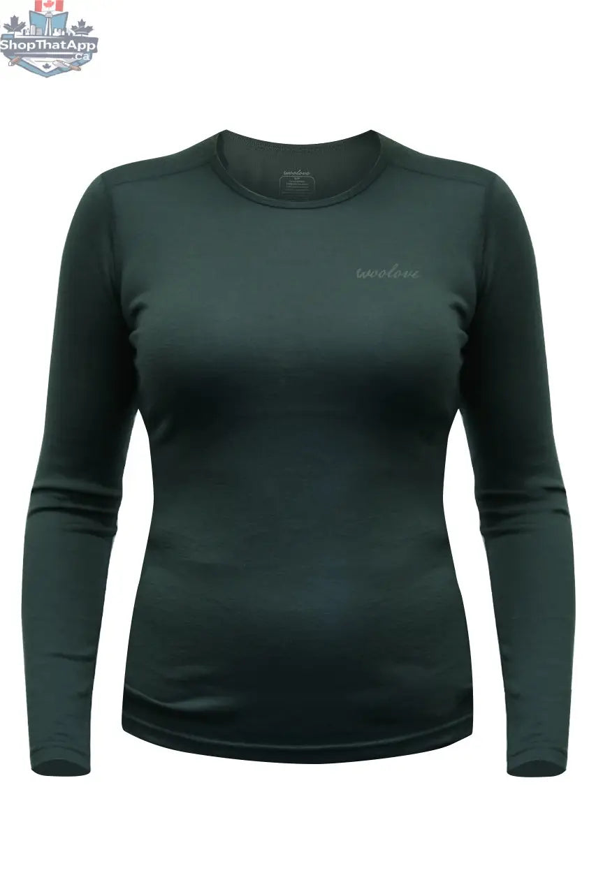Women's Merino Wool Long Sleeve Crew Neck — Midweight - Shopthatapp.ca