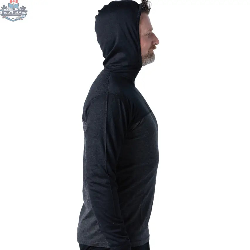 Men's Merino Wool 1/4 Zip Hoodie — Midweight - Shopthatapp.ca