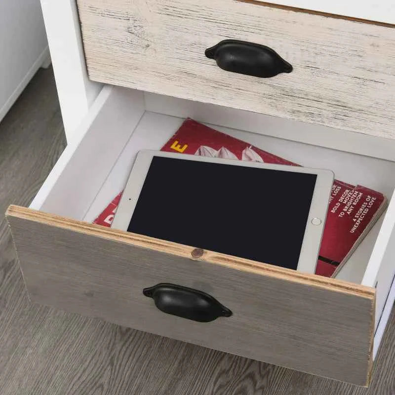 Avery Accent Table Storage Cabinet/Nightstand with 3 Drawers