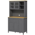 Brooks 71" 5-Door Kitchen/Storage Cabinet with Adjustable Shelves-Grey - Shopthatapp.ca