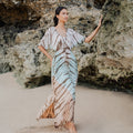 Tie Dye Maxi Dress in Lapis Ombre - Mint & Brown - Shopthatapp.ca