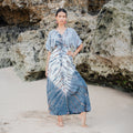 Tie Dye Maxi Dress in Cream & Grey - Lapis Ombre Style - Shopthatapp.ca