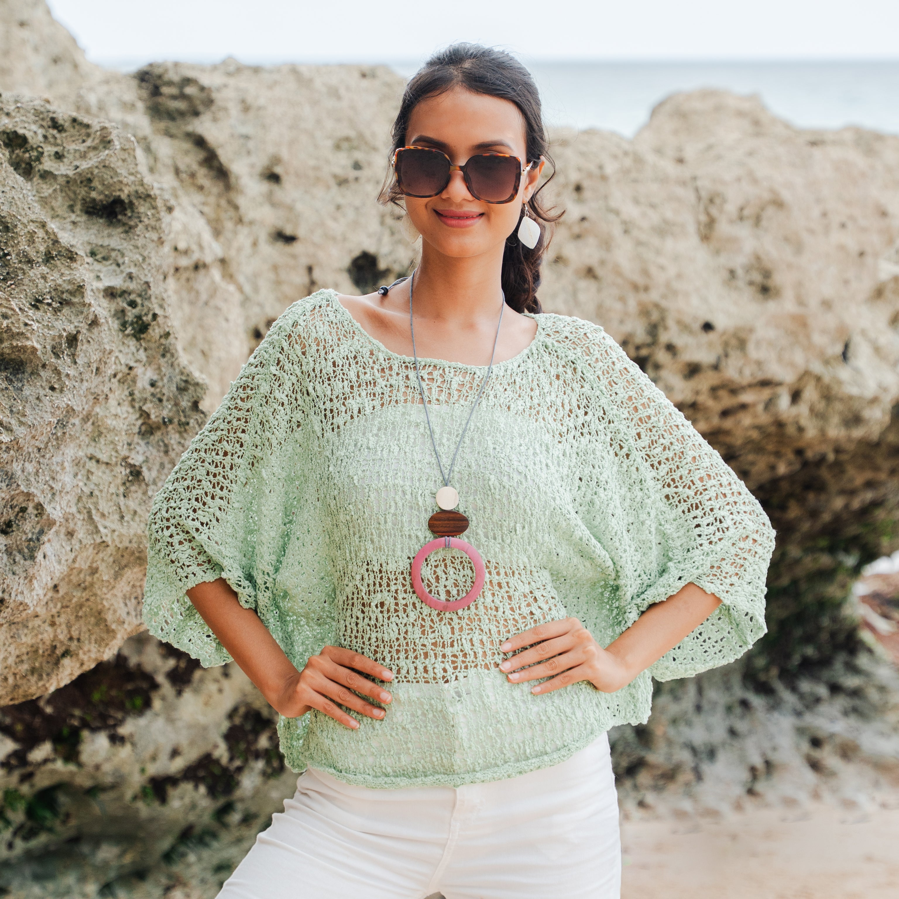 Pistachio Short Sleeved Top for Effortless Style and Comfort - Shopthatapp.ca
