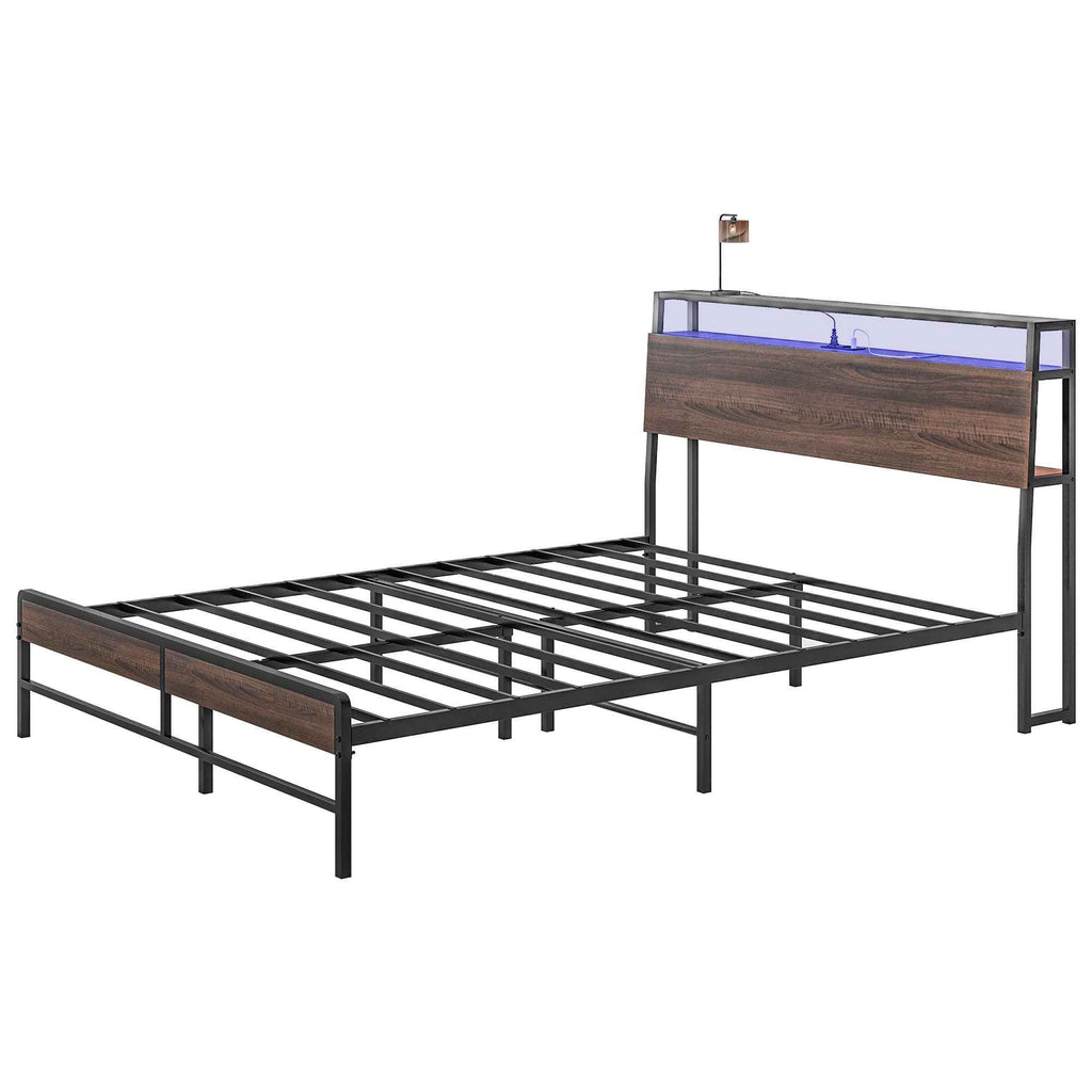Logan Queen Size Bed Frame with LED Lights