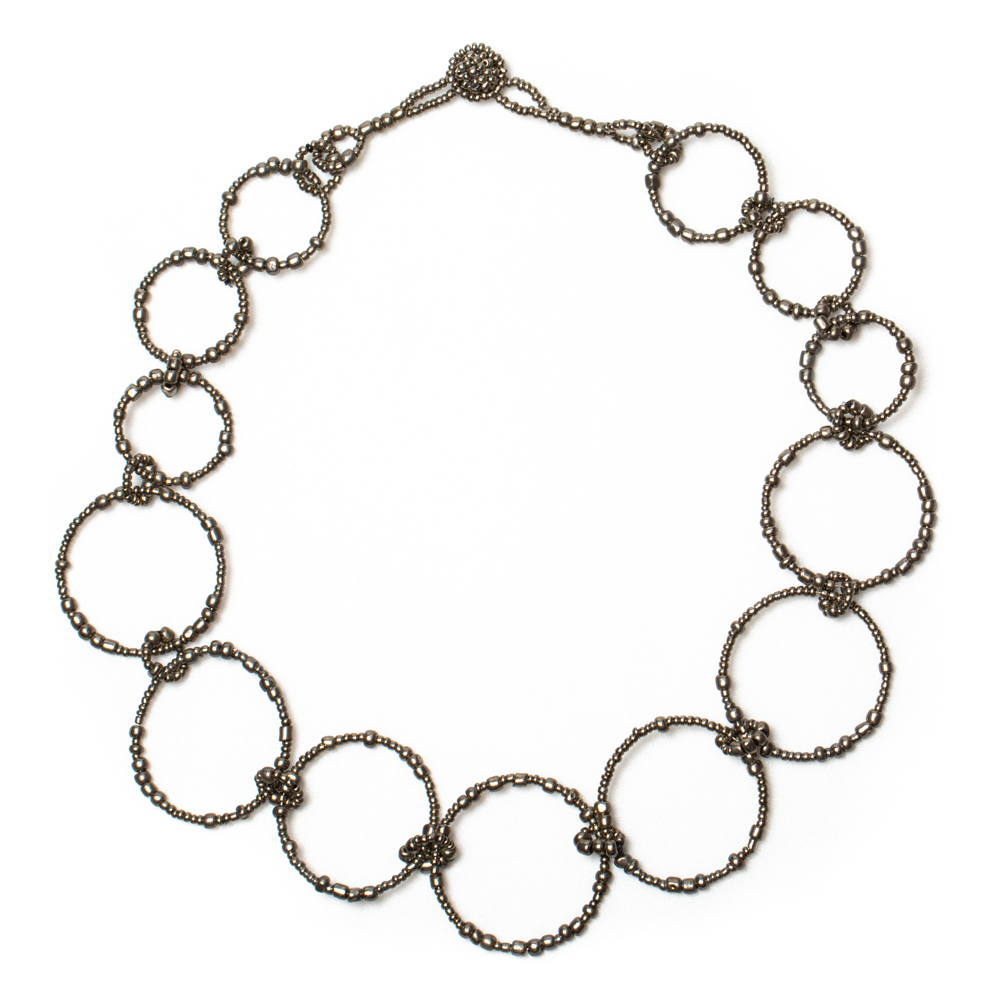Beaded Hoop Necklace - ZN6201 - Shopthatapp.ca