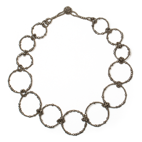 Beaded Hoop Necklace - ZN6201 - Shopthatapp.ca