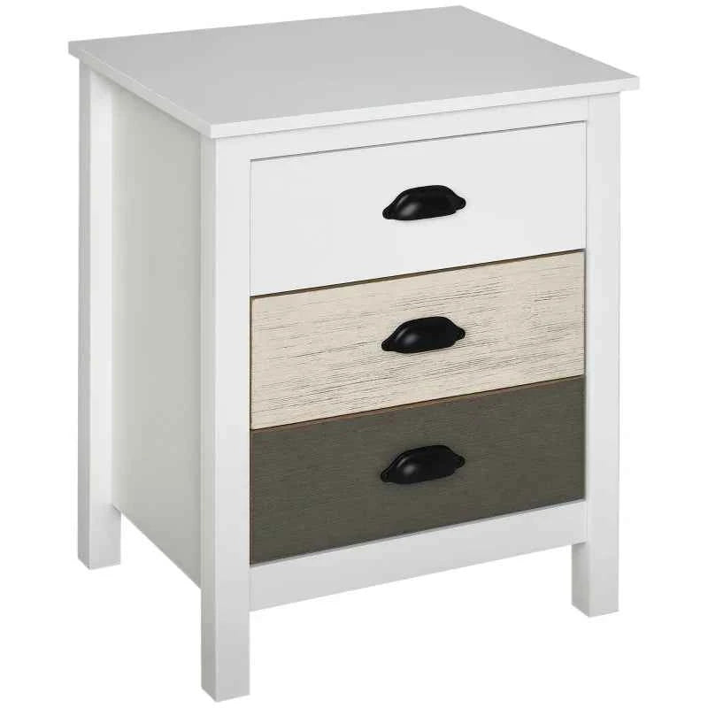Avery Accent Table Storage Cabinet/Nightstand with 3 Drawers