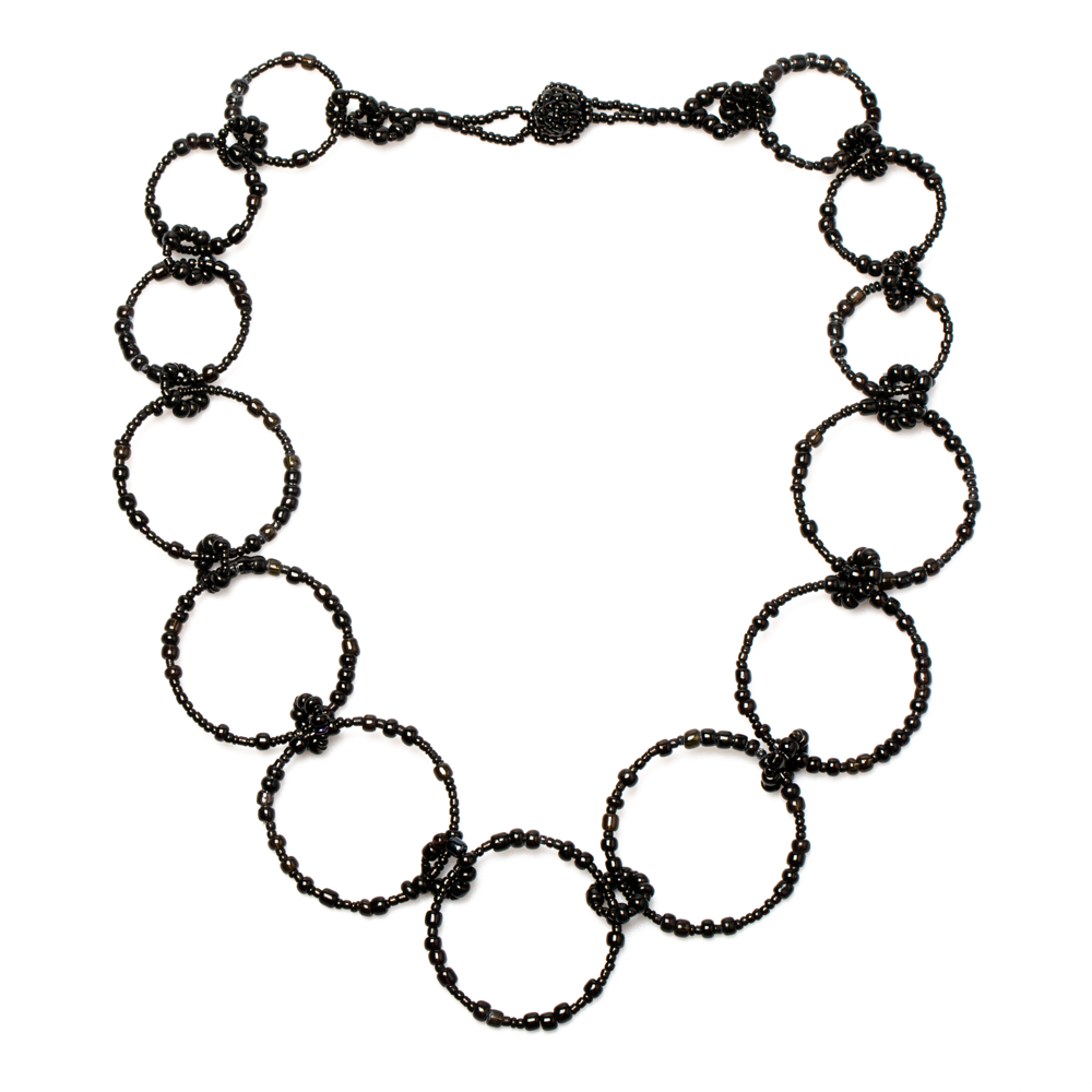 Beaded Hoop Necklace - ZN6201 - Shopthatapp.ca