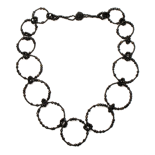 Beaded Hoop Necklace - ZN6201 - Shopthatapp.ca