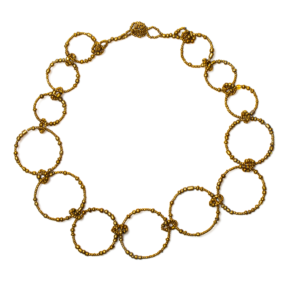 Beaded Hoop Necklace - ZN6201 - Shopthatapp.ca