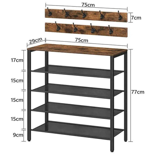 4-tier Shoe rack for entryway - Shopthatapp.ca