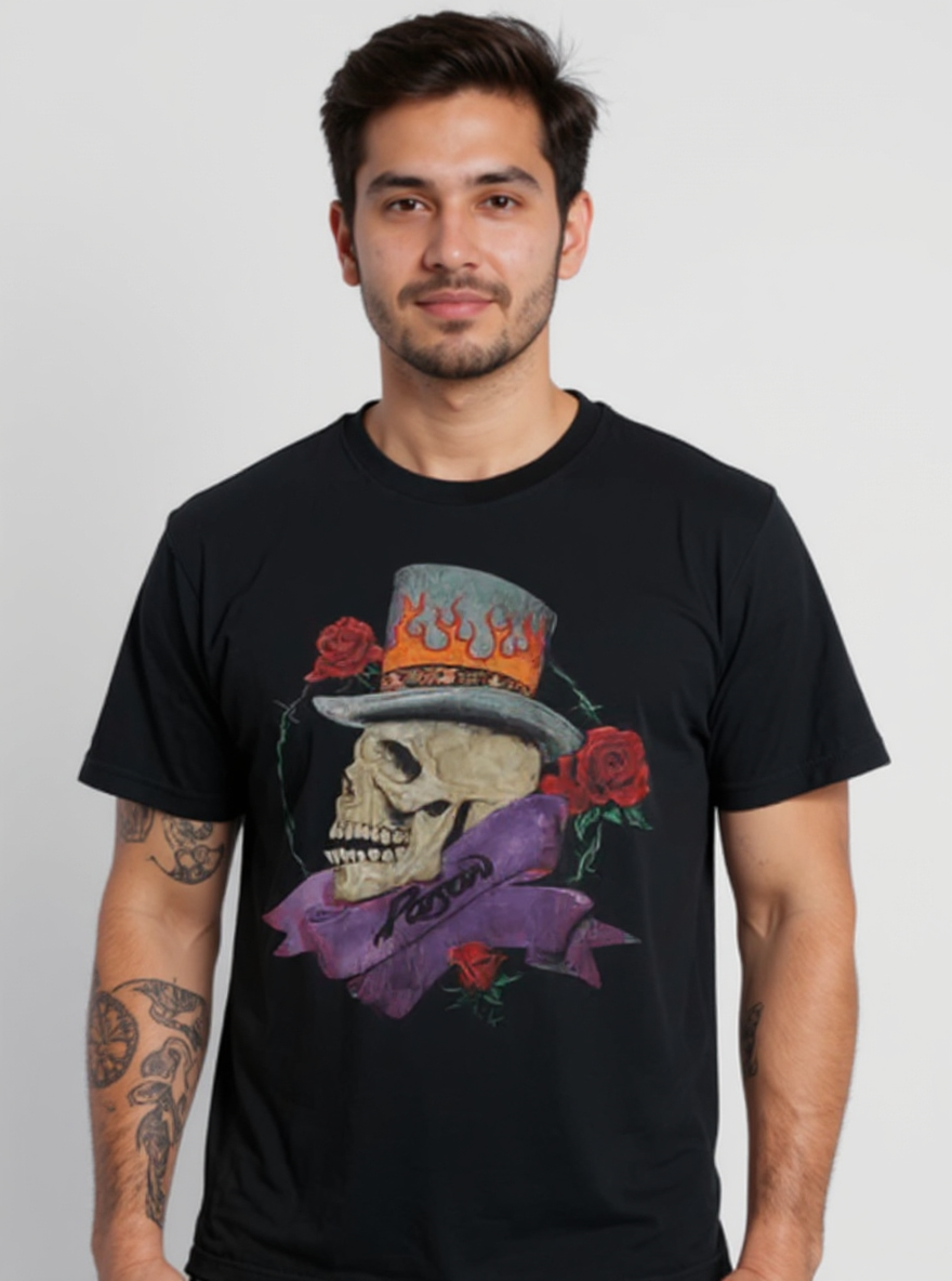 Poison - Greatest Hits Black T-Shirt - Www.Shopthatapp.ca