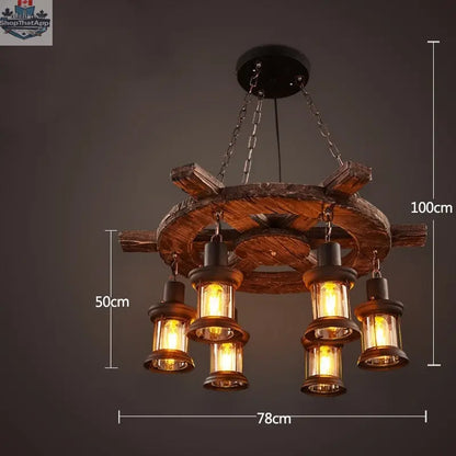 Bar American Chandelier Retro Chandelier Creative Lamp - Shopthatapp.ca