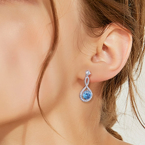 1 Carat Moissanite Silver Earrings in 925 Sterling Silver - Shopthatapp.ca