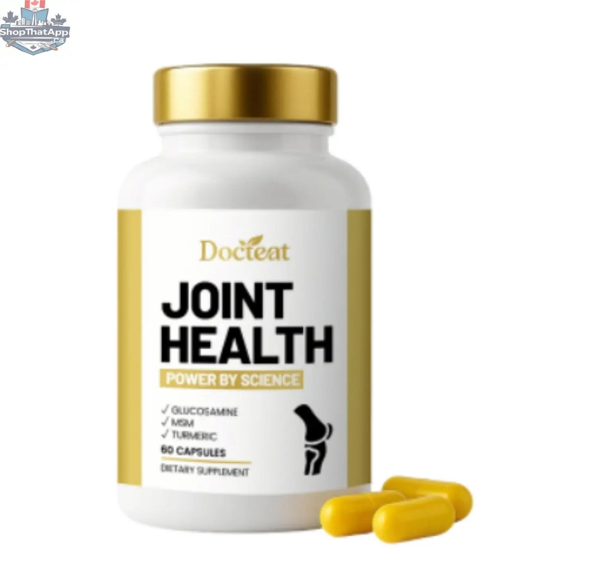Joint Support Capsules with Glucosamine & Turmeric - Shopthatapp.ca