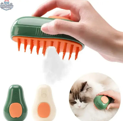 3-in-1 Steam Cat Hair Brush — Grooming, Cleaning & Massage in One - Shopthatapp.ca