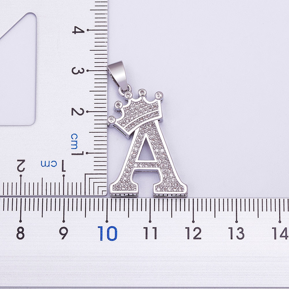 Elegant Silver Letter Pendant with Chain - Personalize Your Style