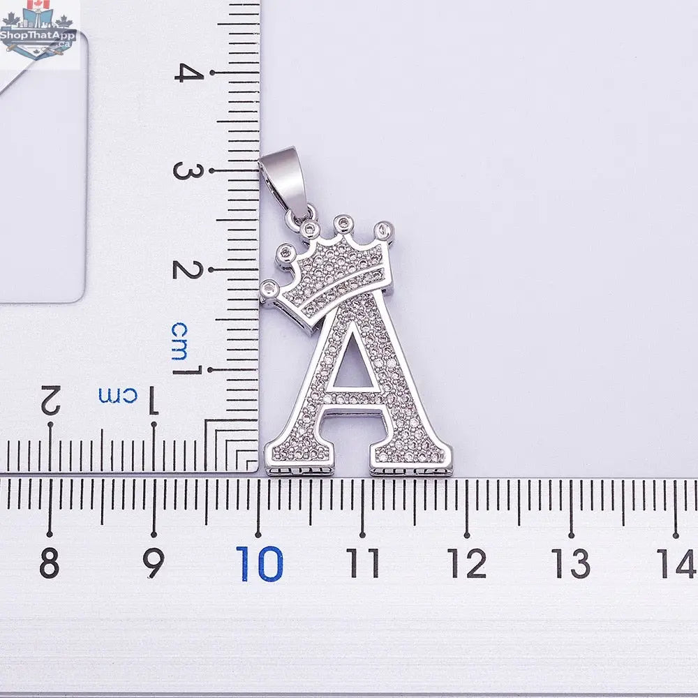 Elegant Silver Letter Pendant with Chain - Personalize Your Style - Shopthatapp.ca