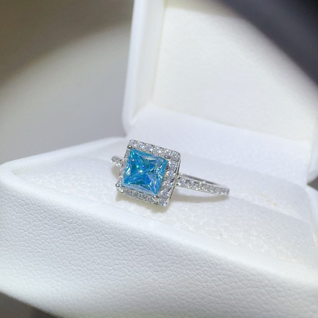 2 Carat Moissanite Ring in 925 Sterling Silver Square Shape - Shopthatapp.ca