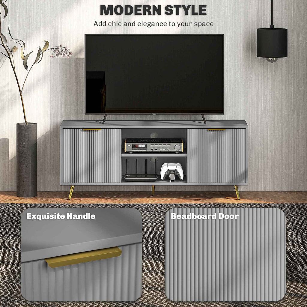 Collins Modern TV Stand for up to 55 Inch TVs-Grey