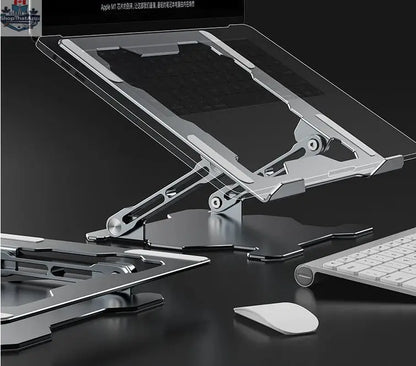 Adjustable Laptop Stand Portable Computer Stand Aluminum Alloy Laptop Riser Compatible Laptop Stand Holder - Shopthatapp.ca