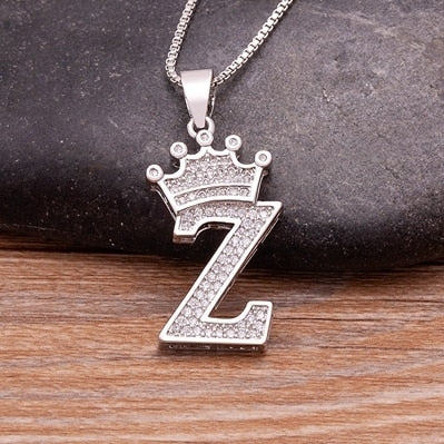 Elegant Silver Letter Pendant with Chain - Personalize Your Style