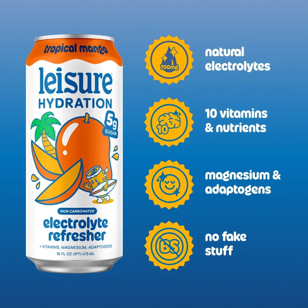 Leisure Hydration Tropical Mango - Refreshing Tropical Mango Hydration Drink
