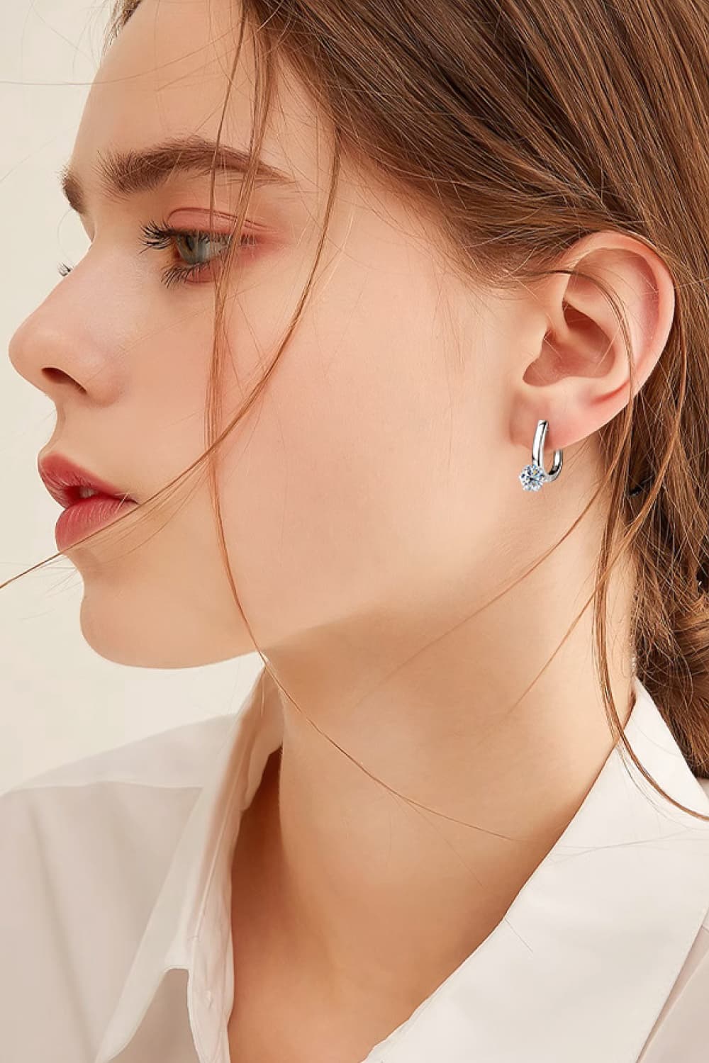2 Carat Moissanite Sterling Silver Earrings in 925 Sterling Silver - Shopthatapp.ca