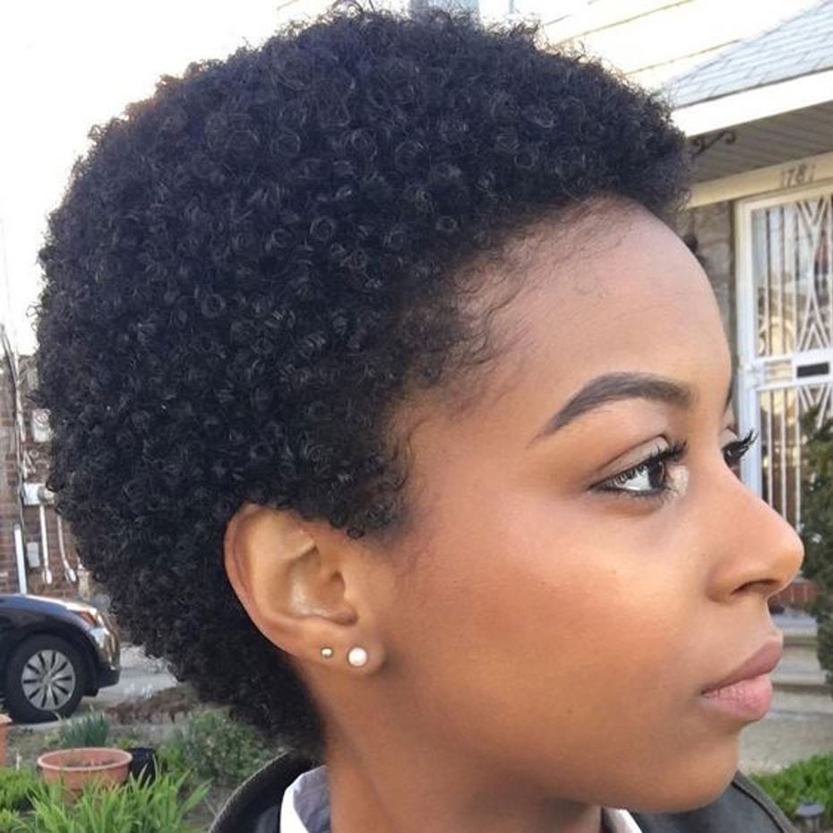 Afro Curly Pixie Cut Wig - Short Curly Human Hair Wigs for Black Women - Shopthatapp.ca