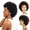 Afro Curly Pixie Cut Wig - Short Curly Human Hair Wigs for Black Women - Shopthatapp.ca