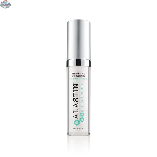 Alastin Restorative Skin Complex in a jar, a skincare product from Monarch MD Medical Aesthetics for skin rejuvenation.