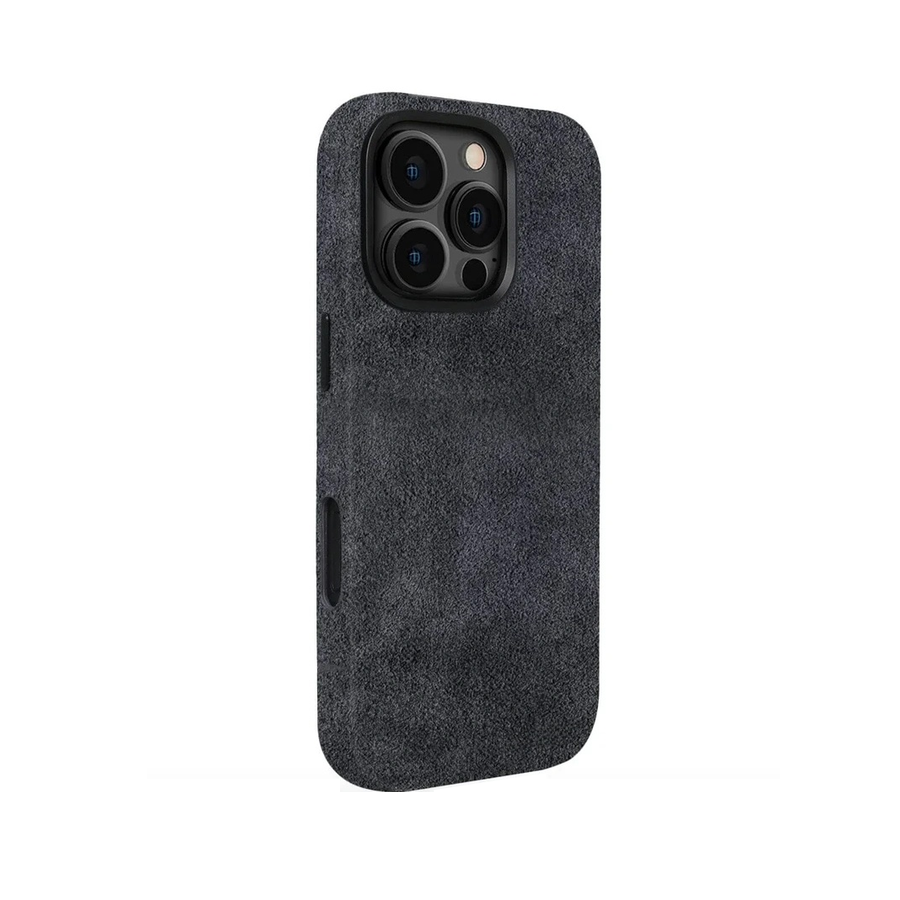 Grey Alcantara Case For iPhone 16 Pro - Www.Shopthatapp.ca