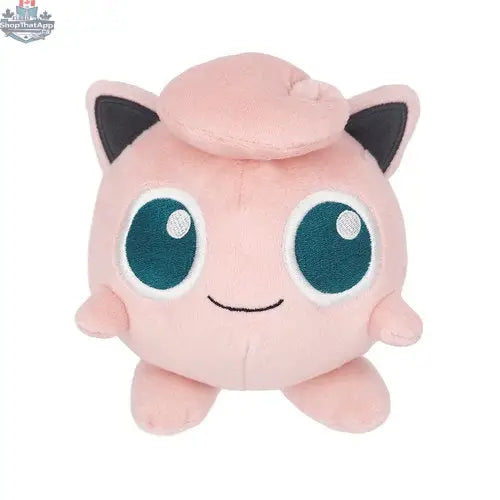 Soft Jigglypuff plush toy from Banana Games & Hobby's Pocket Monsters collection, featuring its round face and pink fur.