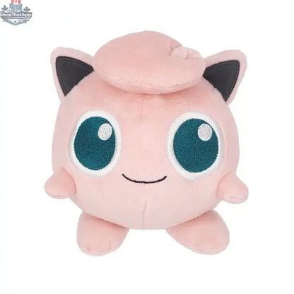Soft Jigglypuff plush toy from Banana Games & Hobby's Pocket Monsters collection, featuring its round face and pink fur.