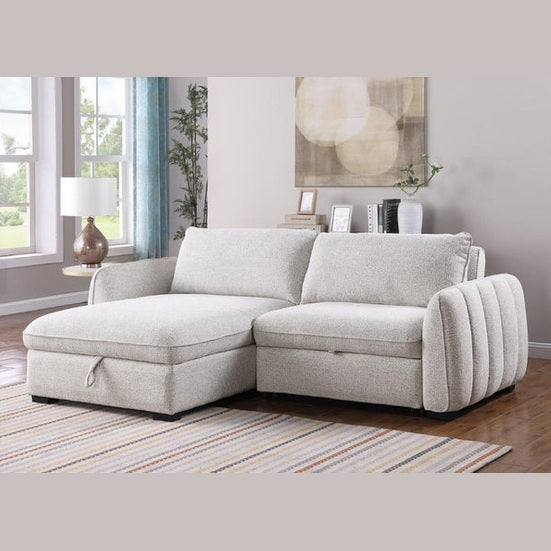 Amira Pullout Sleeper Sectional with Storage Chaise - Www.Shopthatapp.ca