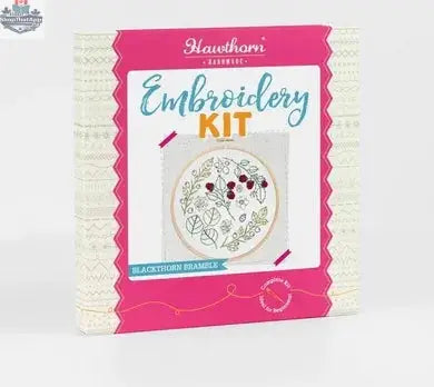 Blackthorn Bramble embroidery kit by Hawthorn Handmade, a needlecraft kit with detailed blackthorn and bramble design from Art Noise.