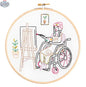 Hawthorn Handmade Embroidery Kit by Art Noise featuring a painting of women, perfect for needlecraft and embroidery projects.