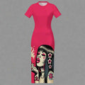 Pink Diesel midi bodycon dress