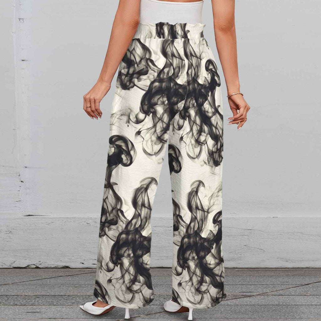 Smokey Strappy Wide Leg Pants with Pockets
