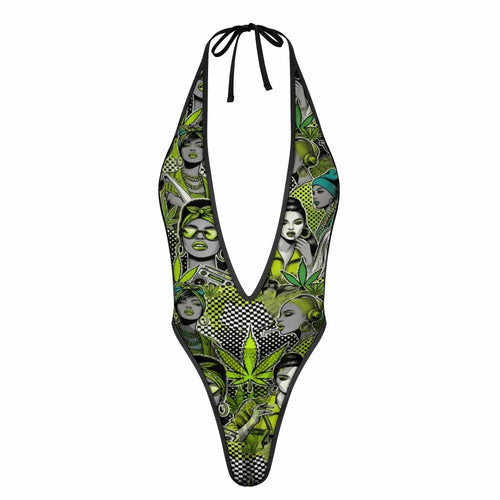 Bad B Sexy AF Deep-V Thong - Shopthatapp.ca