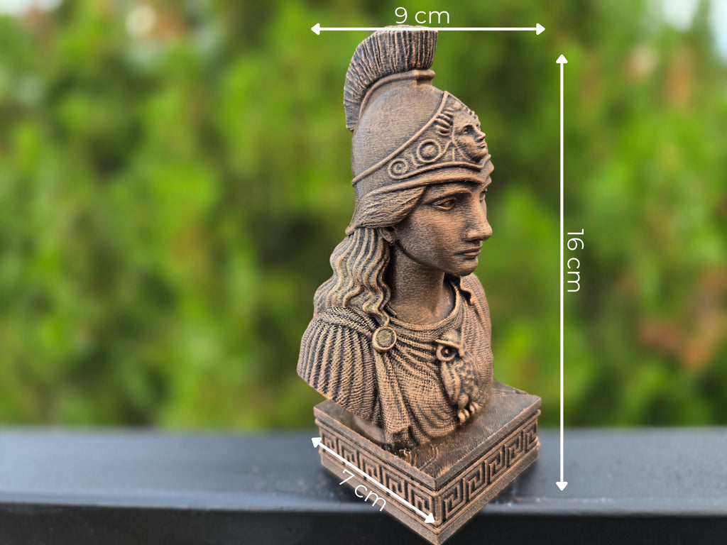 Athena Bust Greek Mythology Sculpture – Exquisite Detail and Artistic Craftsmanship