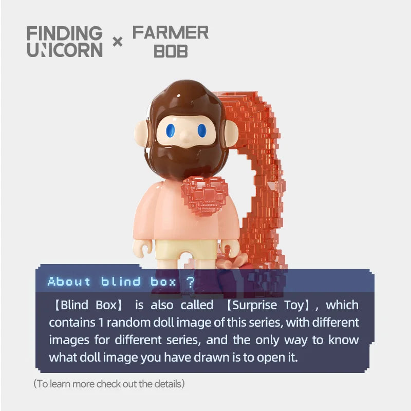 Farmer Bob Next Generation Pixel Universe Blind Box Series by Finding Unicorn - Www.Shopthatapp.ca