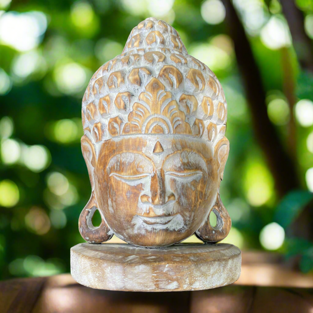 Hand Carved Buddha Head - Exquisite Home Decor and Spiritual Symbol - Shopthatapp.ca
