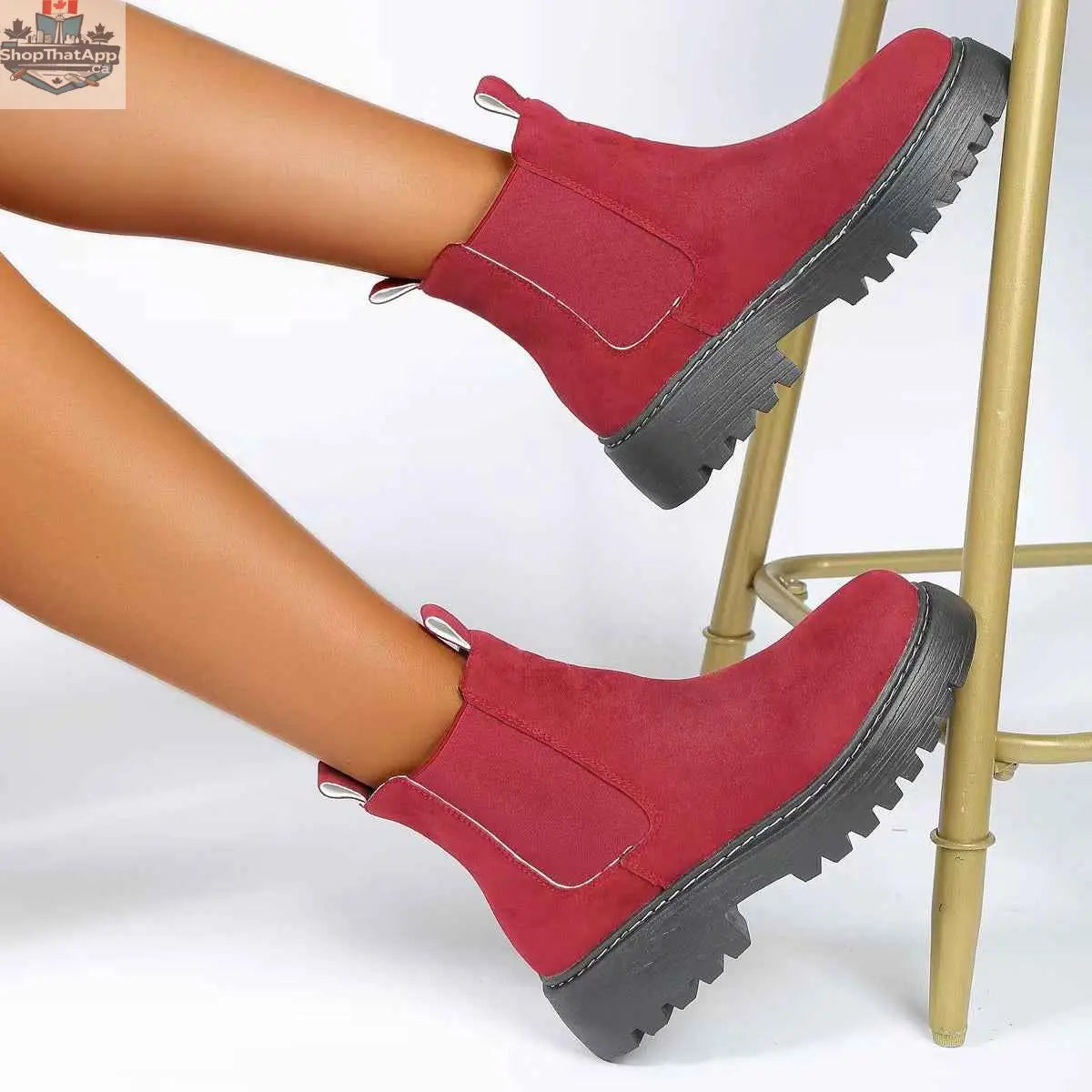 Women's Fashion Ankle Boots – Classic PU Leather Martin Boots with Casual Style - Shopthatapp.ca